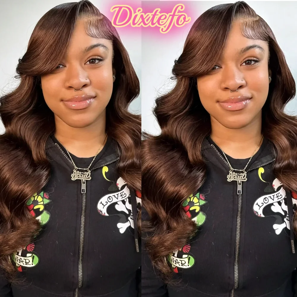 

30 36-дюймовый парик из натуральных волос цвета шоколадно-коричневый, с эффектом Body Wave, 13x6 Lace Frontal, предварительно выщипанный, плотность 200%, 13x4 Lace Frontal