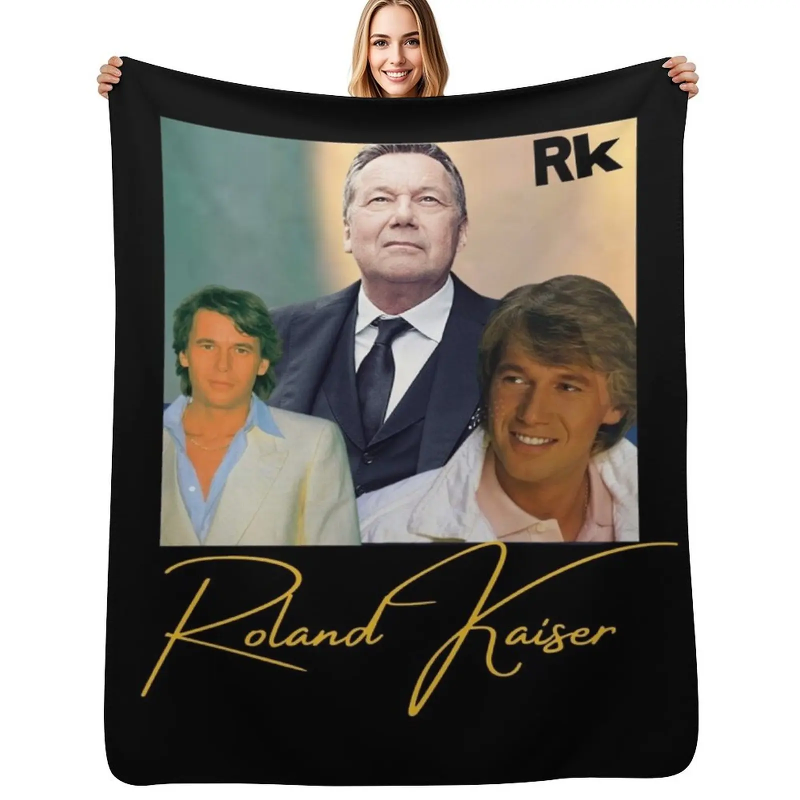 Roland kaiser - rip Roland kaiser - rest in peace Roland kaiser Throw Blanket Bed linens Heavy Soft Plush Plaid Plaid Blankets