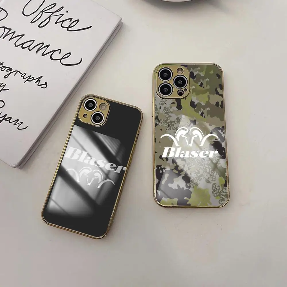 B-Blaser Usa Rifles Police Phone Case For iPhone 17 16 15 14 13 12 Pro Max Electroplated Metal Bumper Case