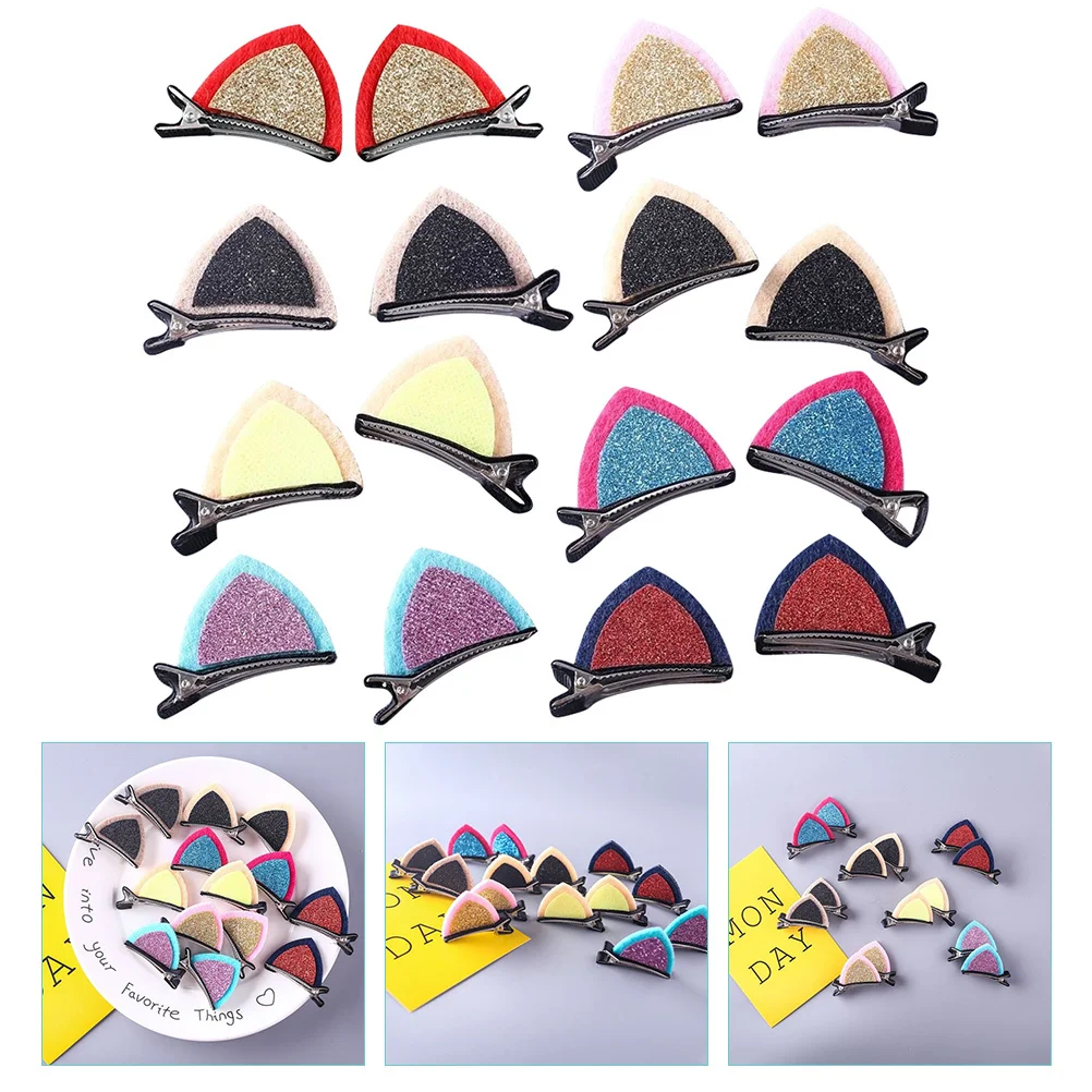 

32Pcs Women Hair Clips Cat Ear Design Elegant Metal Barrettes for Daily Wear Birthday Ceremony Photo Shoot Hair Accessories