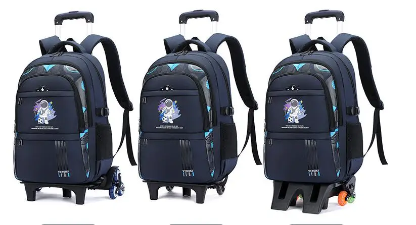 Children School Wheeled Backpack for boys School Trolley Bag Rolling Backpack bag for Boys Primary Student Schoolbags on Wheels