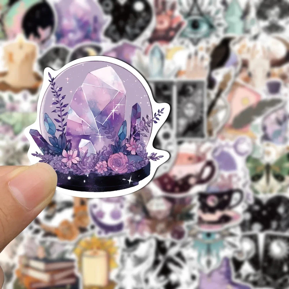 10/30/50/100pcs Cartoon Witch Magic Graffiti Sticker Goth Aesthetic Decoration Decals Waterproof DIY Water Bottle Laptop Luggage