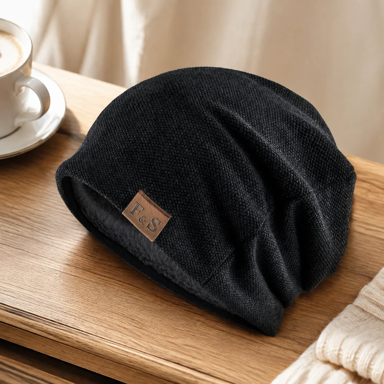 Warm Fleece Beanie Hat Comfortable for Winter Outdoor Travel Unisex Knitted Cap Soft Thermal Skull Cap Daily Wear Gear