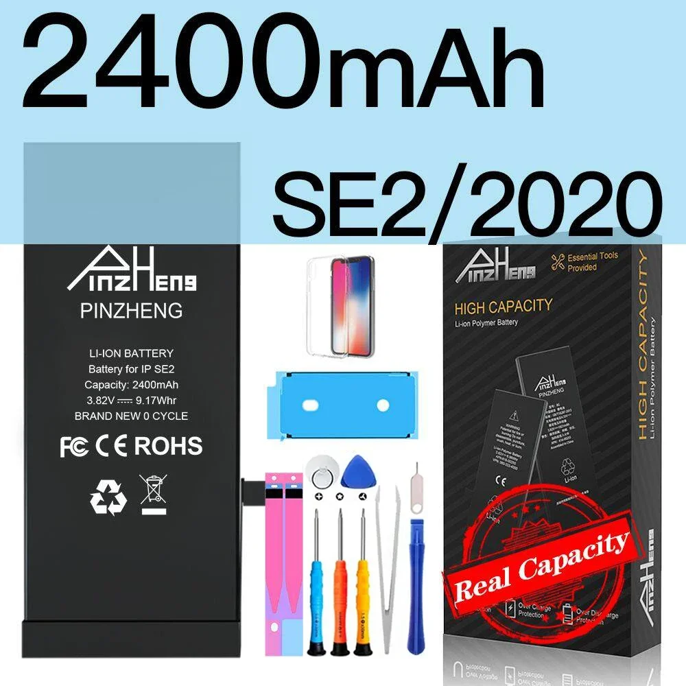 PINZHENG Echter Akku mit hoher Kapazität für iPhone 5S SE 6 6S 7 8 Plus X Xr Xs Max Telefonersatz Bateria Garantie ein Jahr 3