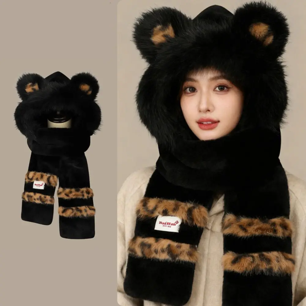 chapeau-d'hiver-a-oreilles-d'ours-en-peluche-protection-auditive-ensemble-trois-en-un-chapeau-echarpe-et-gants-bavette-echarpe-a-capuche-chaude-hiver-automne