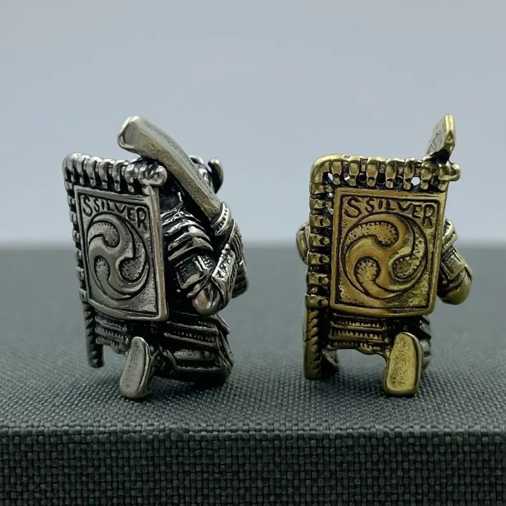 Japanese Broadsword Samurai Paracord Woven Bracelets Beads Pendants DIY Hangings Charms Brass Backpack Lanyard Pendants EDC