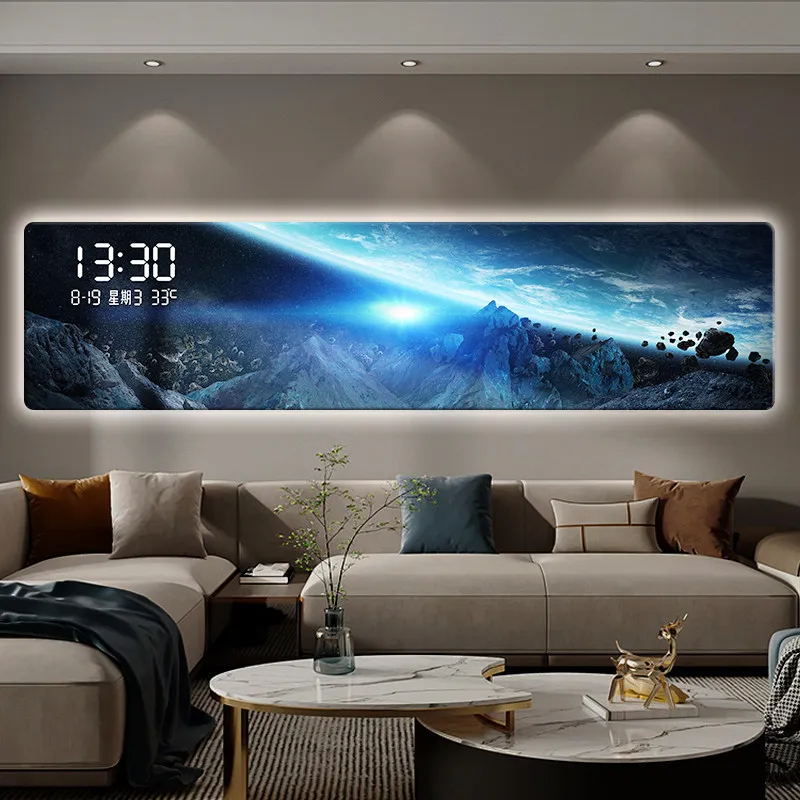 #Nordic Luxury Wall Clock Living Room Household Fashion Restaurant Decorative Painting Creative Wall Hanging Silent Clock