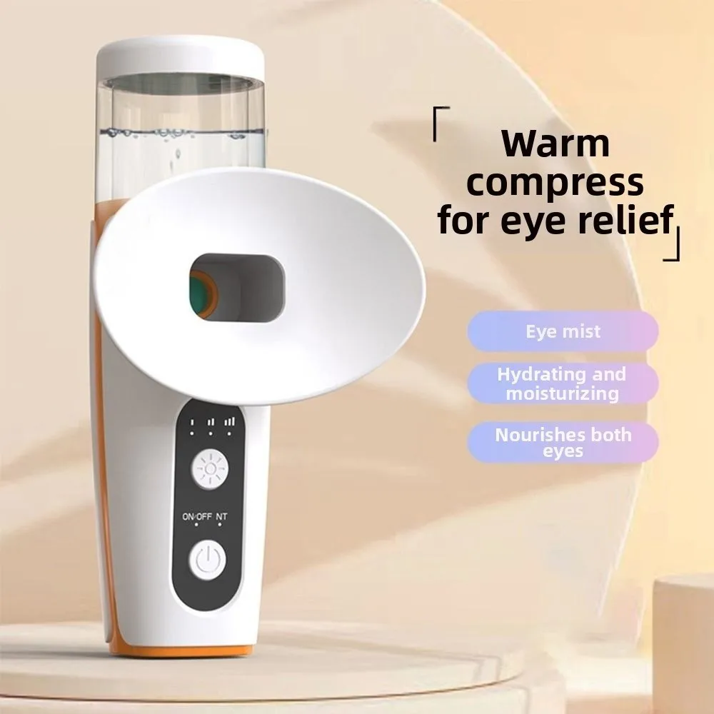 Rechargeable Portable Mist Sprayer 3 Temperature Warm Compress Eye Steamer Device Hot and Cold Electric Mist Dry Eye Humidifier