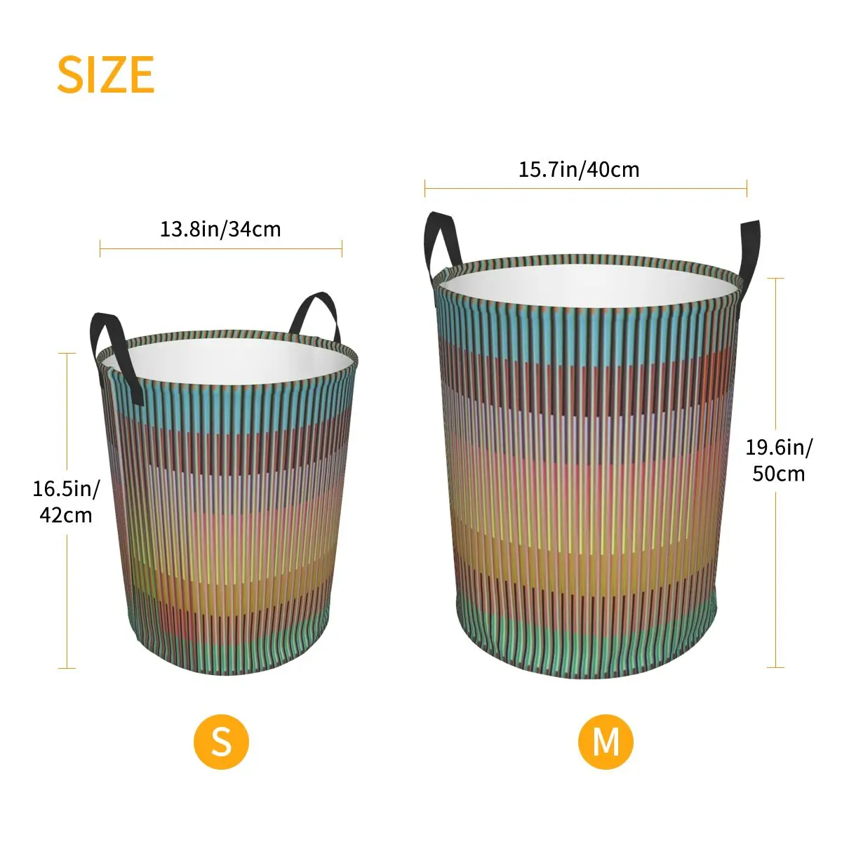 Carlos Cruz Diez Foldable Laundry Baskets Dirty Clothes Home Organizer Large Waterproof Bag For Home Kids