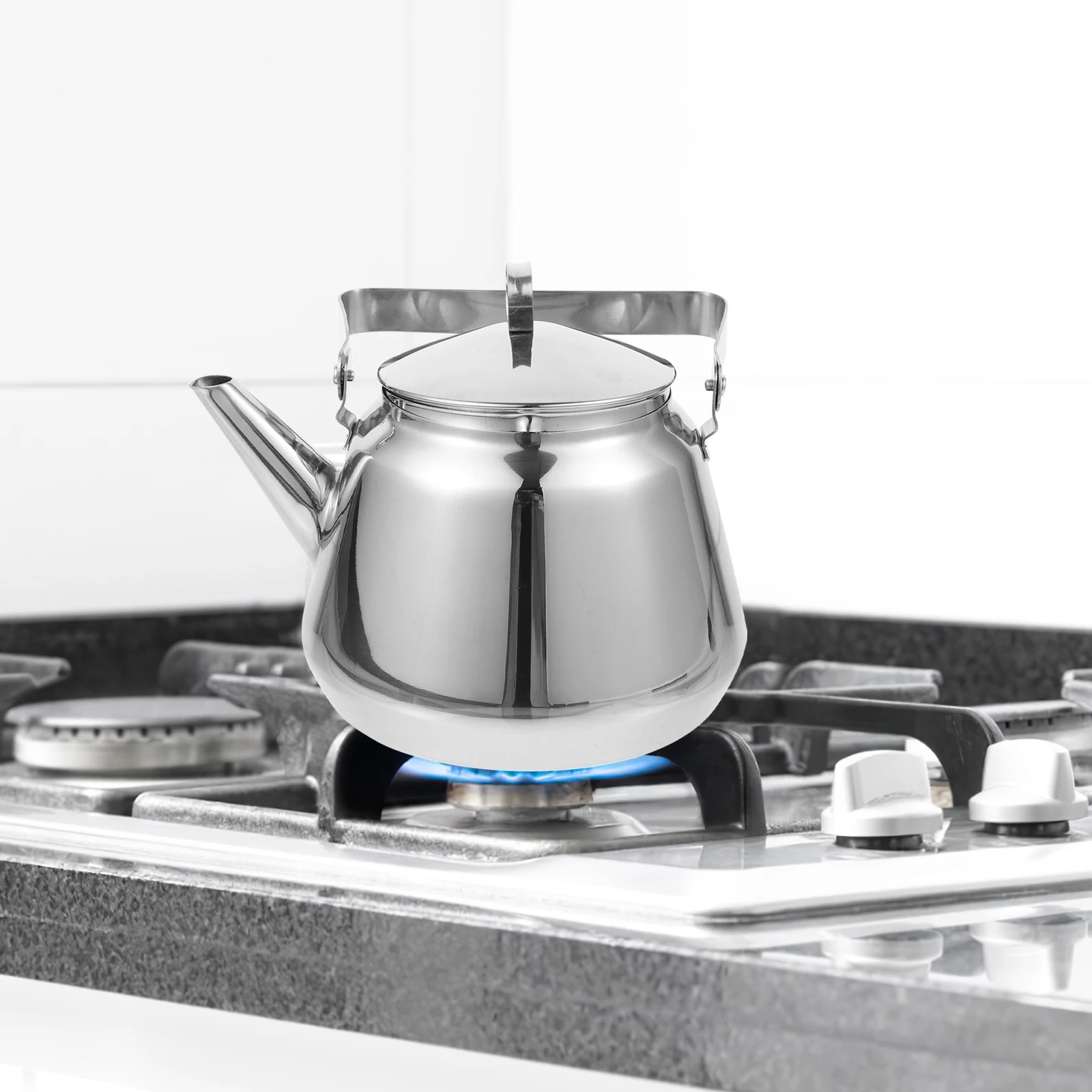 

Stainless Steel Tea Kettle Reusable Ergonomic Handle Induction Gas Stovetops Kitchen Home Supplies Stovetop Kettle