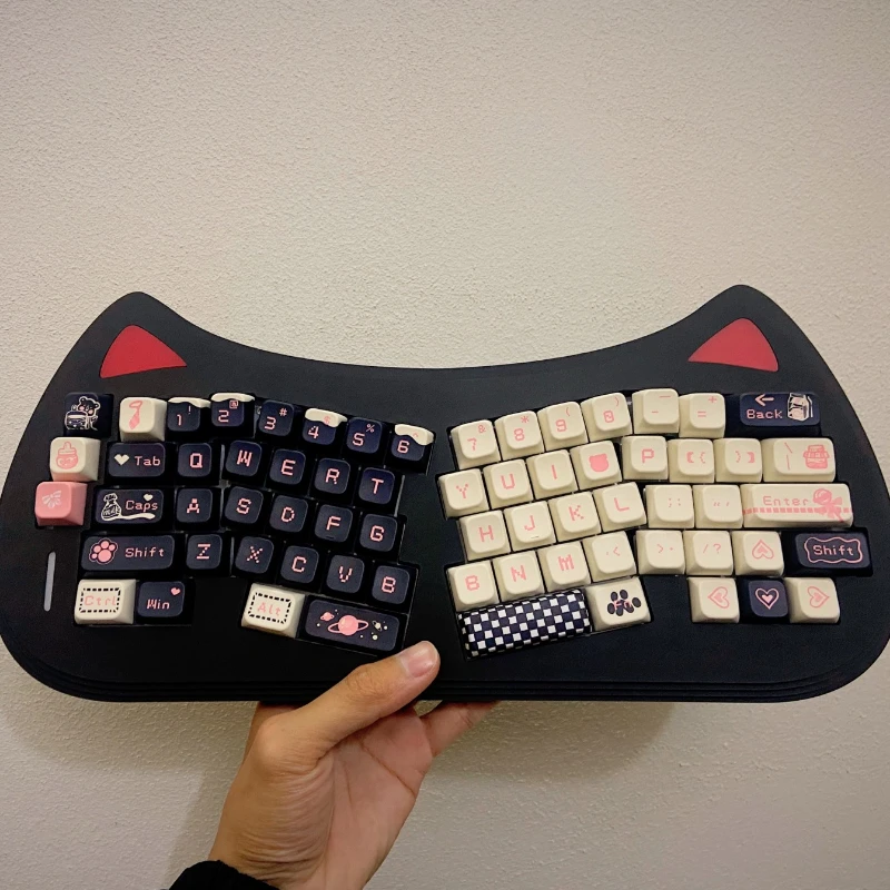 Комплект механической клавиатуры Cat Alice67, проводная одномодовая акриловая клавиатура с горячей заменой, на заказ Teclado, комплект офисных игровых клавиатур в подарок