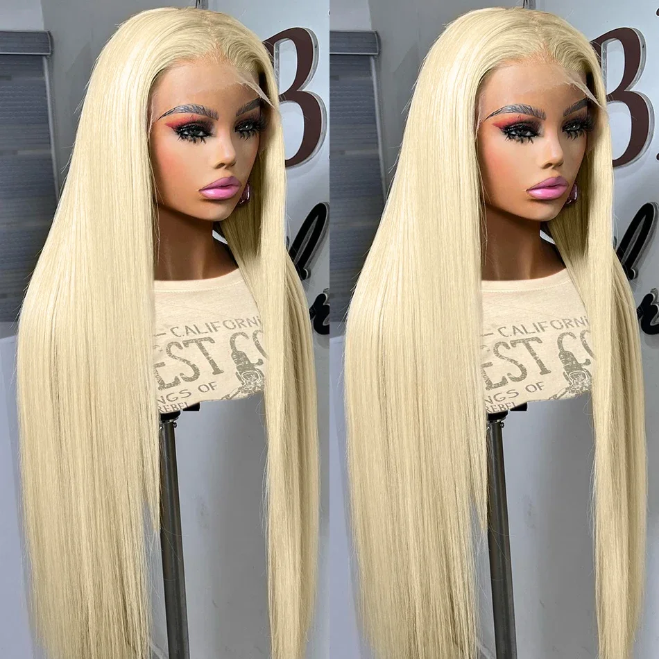 Bone Straight 13x6 Lace Front Wig 613 Honey Blonde Human Hair Wig For Women Brazilian 30 36 Inch 13x4 Colored Lace Frontal Wigs