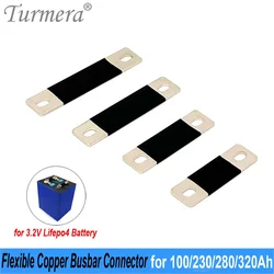 Turmera 버스 바 Lifepo4 배터리 구리 커넥터, 12V, 50mm, 56mm, 72mm, 80mm, 2mm, 300A, 100Ah, 230Ah, 280Ah, 320Ah