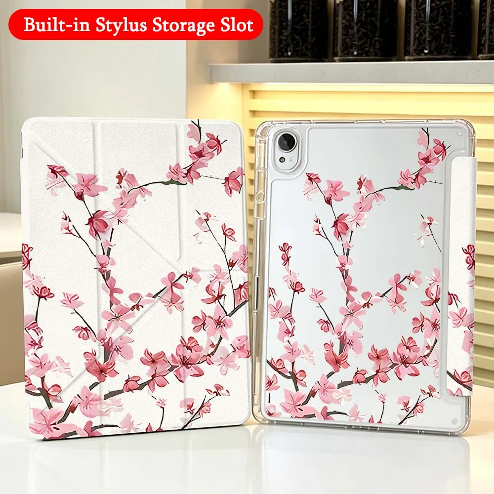 

Pink Plum Blossom Branch Case For Huawei Honor Matepad Pad X10 X9 GT Pro V9 9 Air SE 12X 11.5 11 13.2 11.5s inch Foldable Tablet