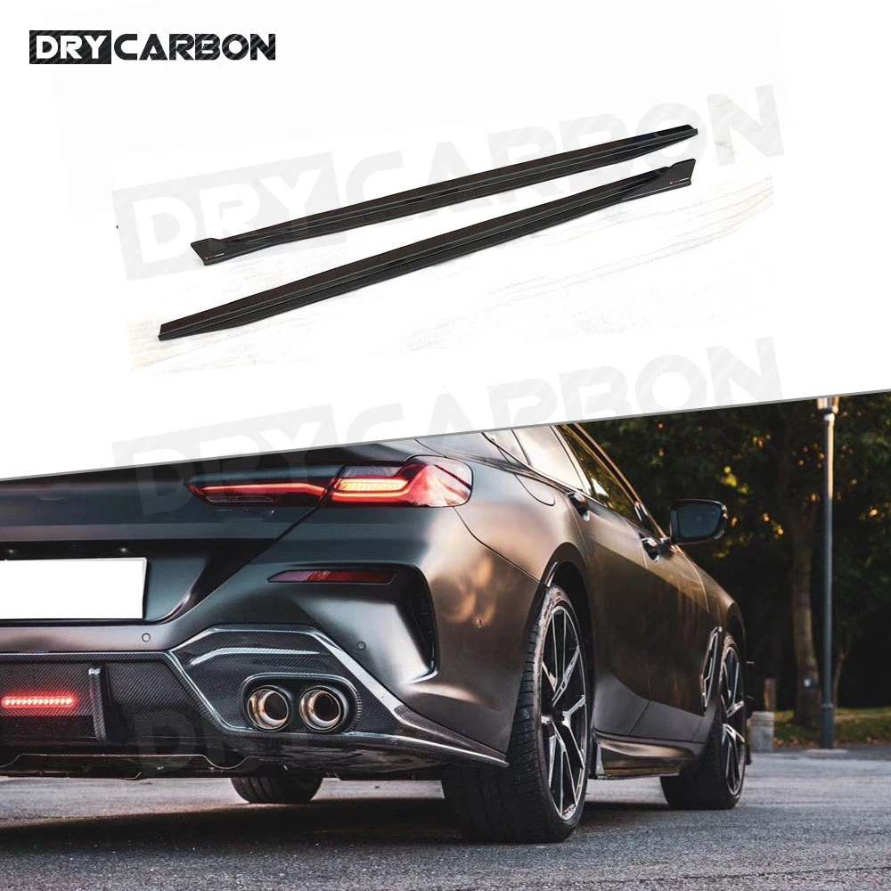 

Dry Carbon Fiber Side Skirts Door Bumper Lip Aprons Car Styling Bodykits Accessories For BMW 8 Series G14 G15 G16 840i 2019 2020
