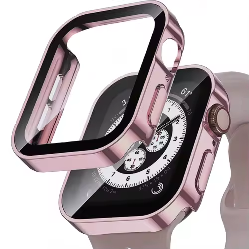 Glass+Case For Apple Watch 42 46mm 45mm 41 49 44mm 40 mm straight edge Screen Protector Cover Case iWatch SE 6 7 8 9 10 11 Ultra - Image 13