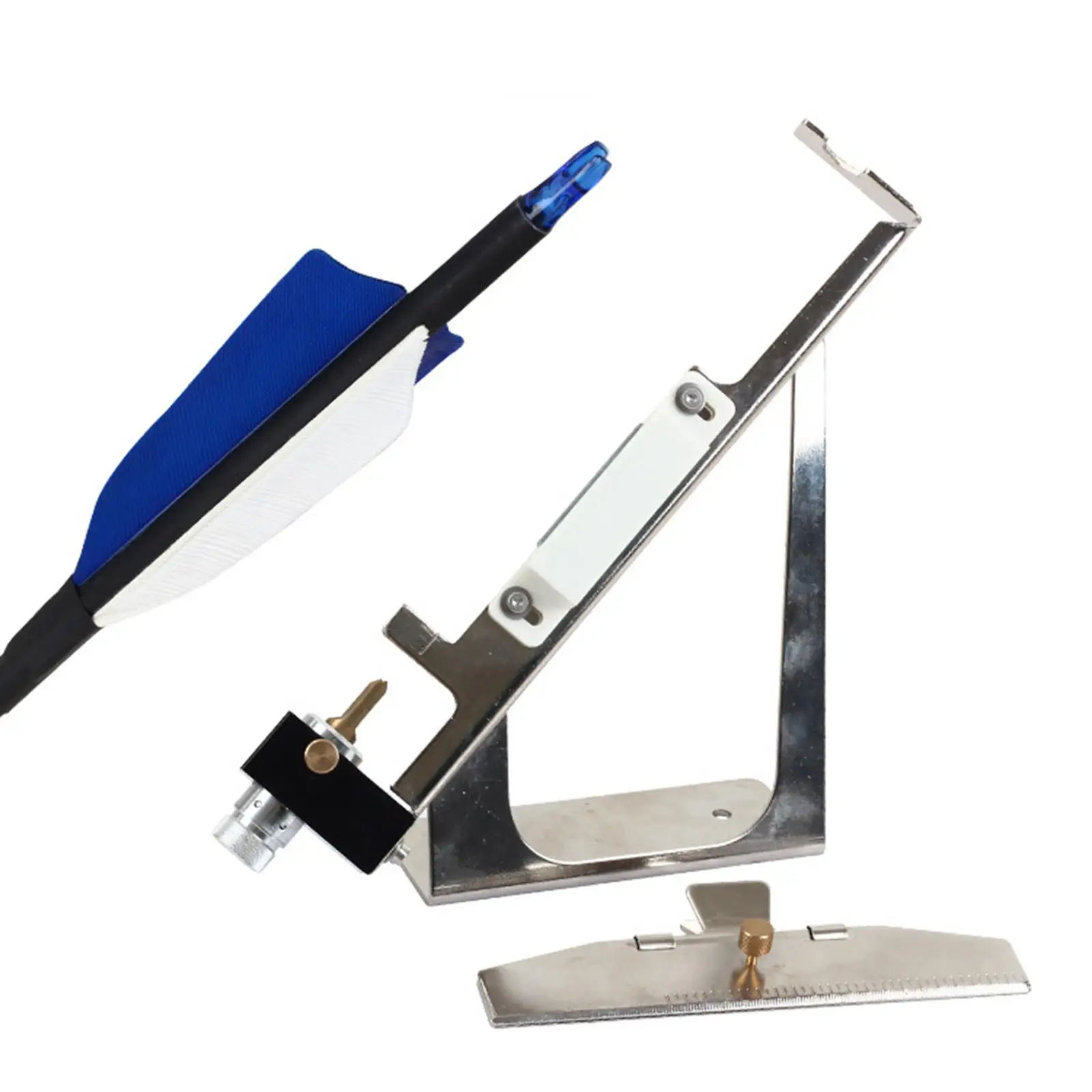 

Arrow Fletching Jig Durable Stainless Steel Clamp Easy Compatible for Compound Crossbow Mini Crossbow