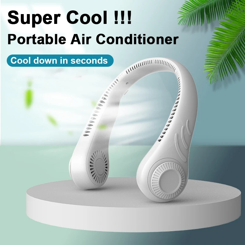 Klingen loser hängender Hals ventilator tragbarer Sport ventilator 4000mAh USB wiederauf ladbarer Mini-Luftkühler für zu Hause im Freien