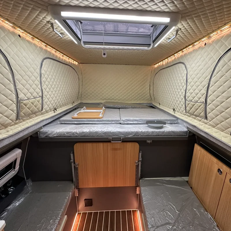 Moda RV Caravanes Caminhão Off-Road Camper para Mini Pickup Truck Camper