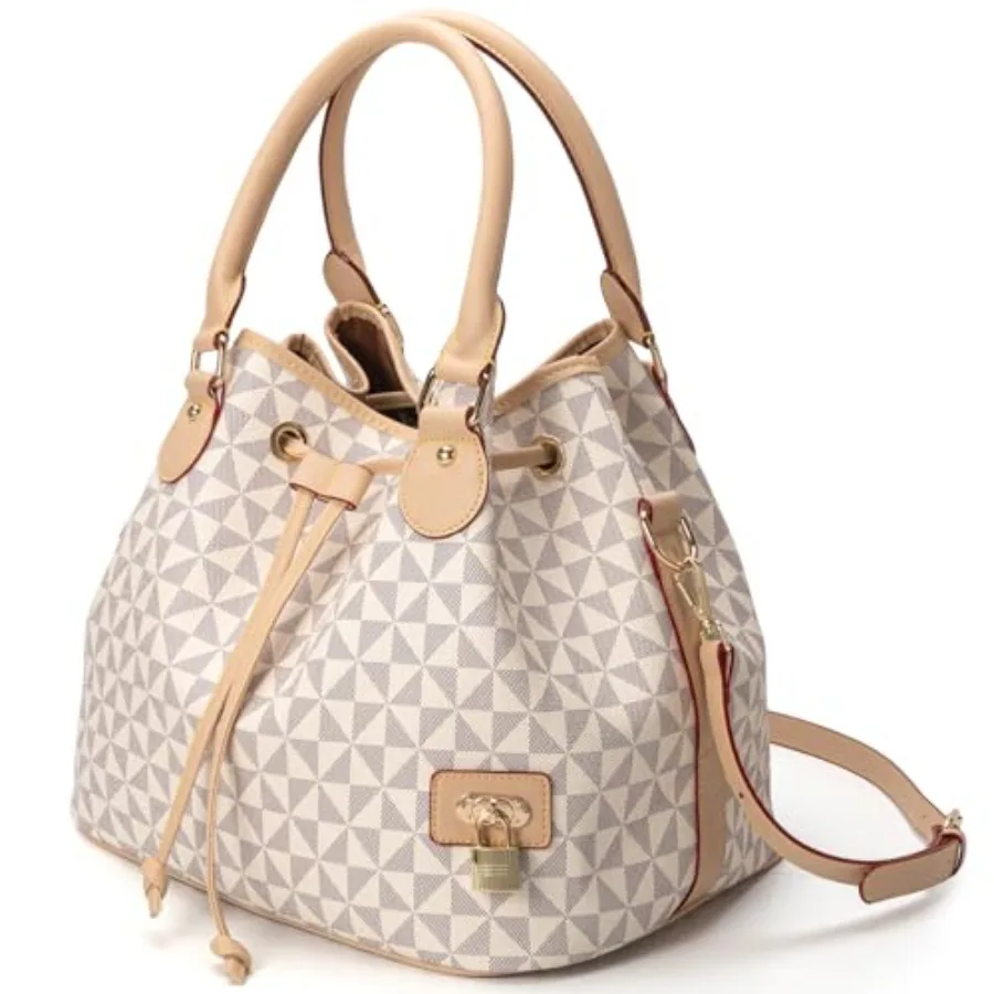 

Bucket Purse for Women With Chic West Hobo Style Drawstring Shoulder Handbag Tote Featuring Pockets Design