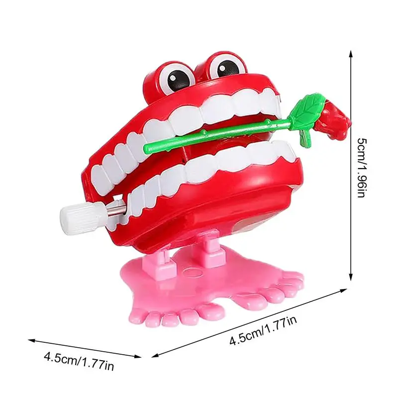 Szczękające zęby zabawki nakręcane zabawny małe stopy zabawkowy knebel gadżet do żartów rekwizyty na zębach rozmawiające z chodząca zabawka stopami
