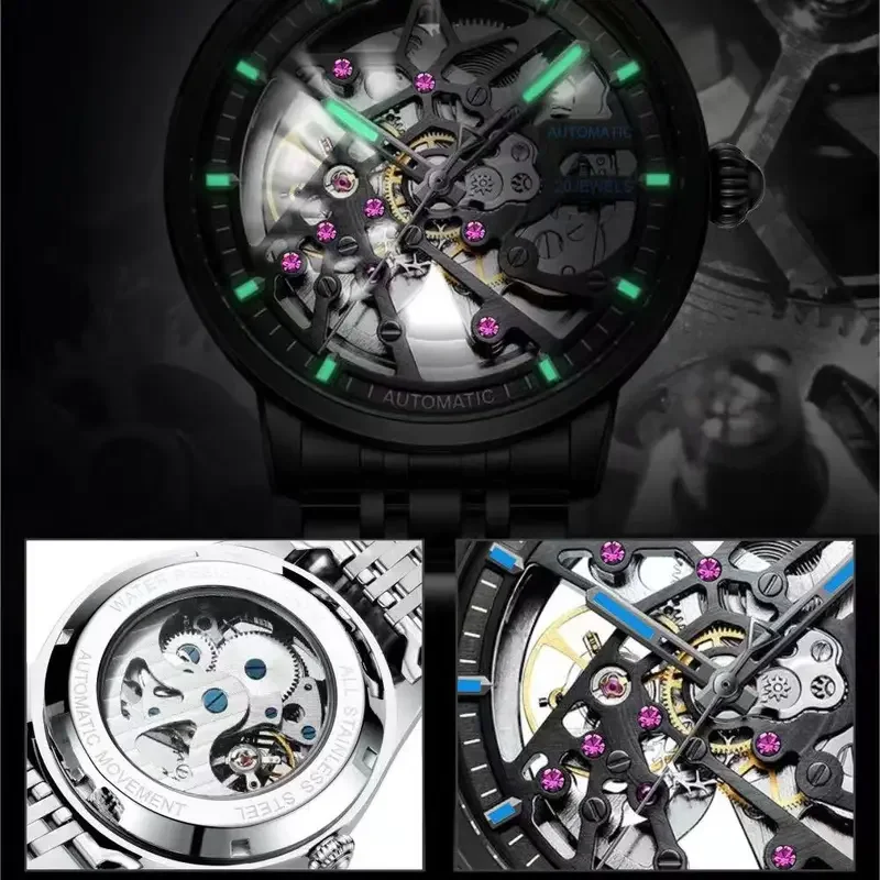 New Men Mechanical Watch Business Leisure Hollowed out Limited Edition High end Man Mechanical wrist watches