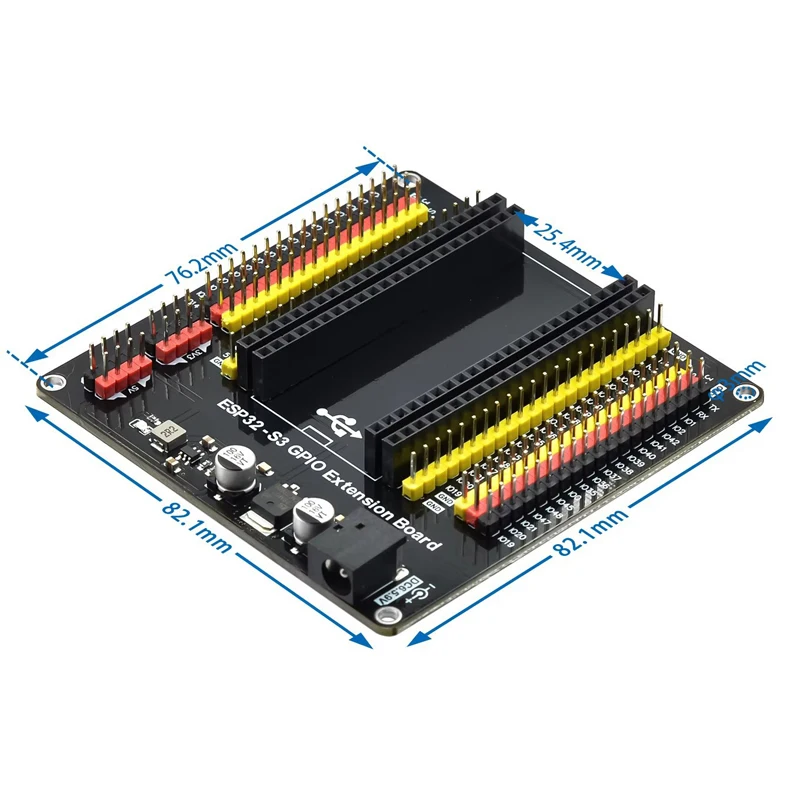 For ESP32-S3 GPIO Expansion Board 44-Pin Digital IO Module DC Powered IOT Development Board Arduino IDE