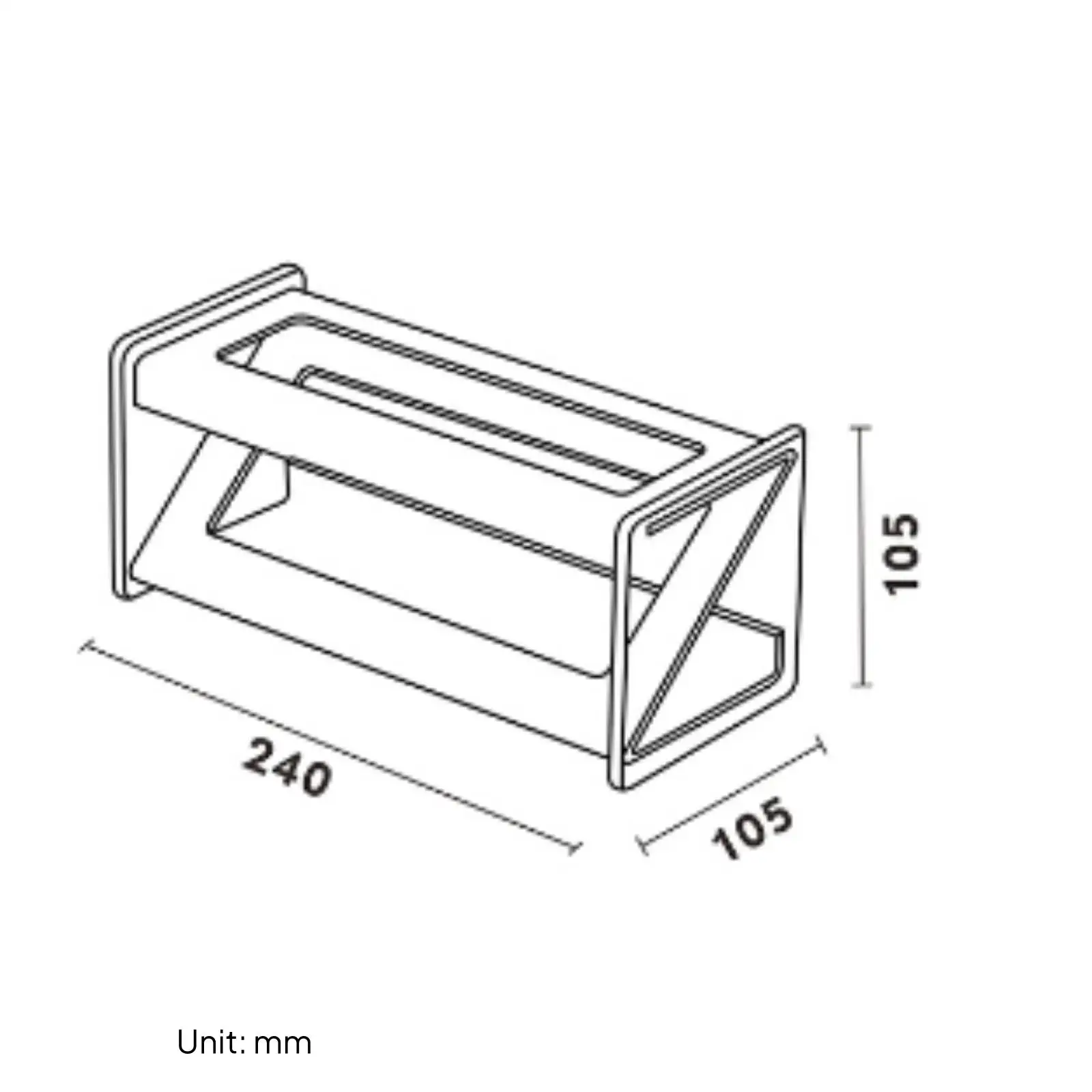 Space-Saving Freestanding Desktop Organizer with Open Storage Compartment