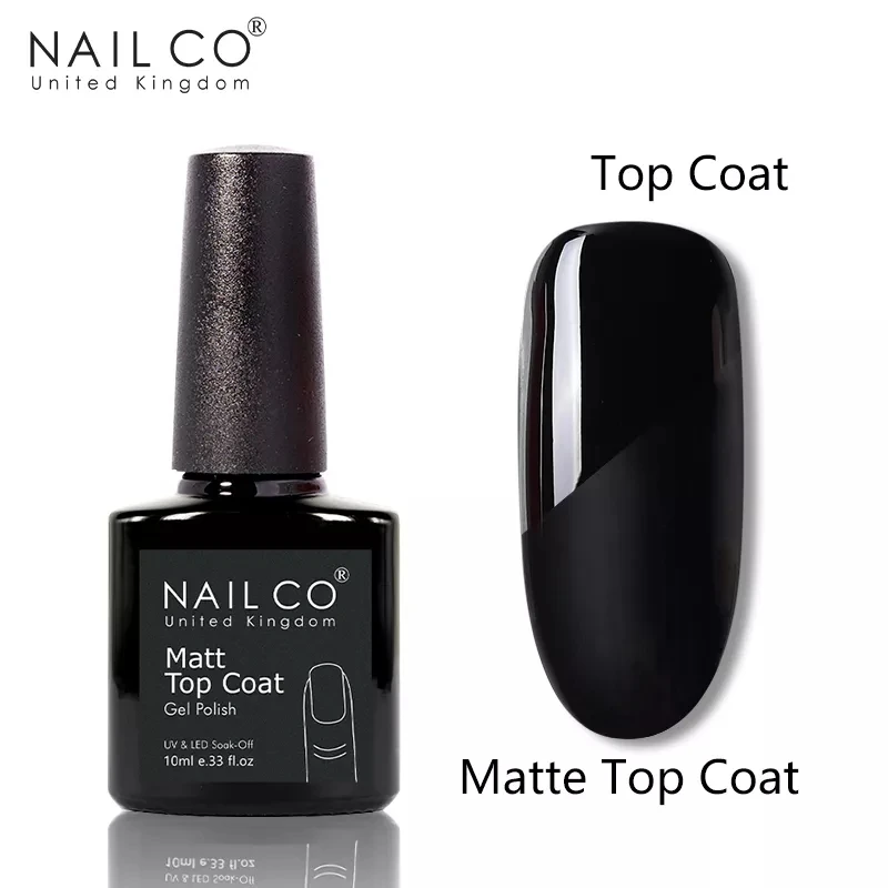 NAILCO 10 ミリリットル透明ベルベットトップコートジェルポリッシュネイルアートマットトップベース半永久ジェルワニスブルーミングトップコートなしワイプ