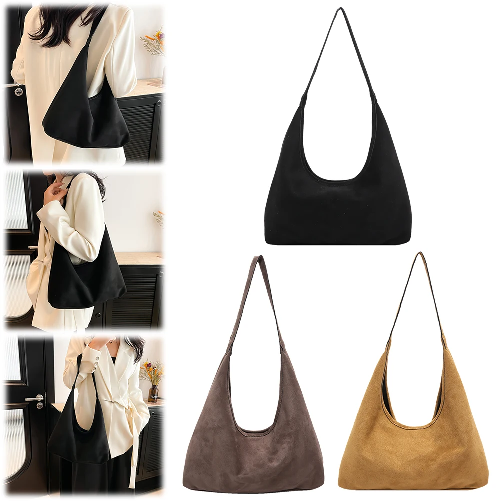 المرأة الجلد المدبوغ مترهل المتشرد حقيبة المغناطيسي إغلاق تحت الإبط حقيبة بلون العصرية حمل حقيبة التسوق حقيبة السفر