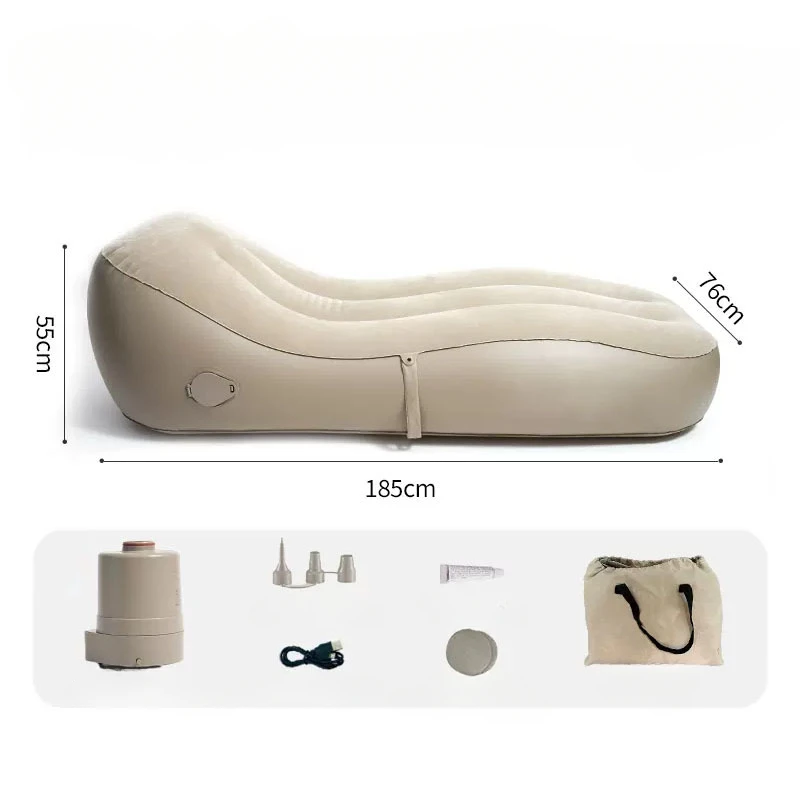 أريكة قابلة للنفخ تلقائيًا، سرير أريكة مرتبة هوائية مع مضخة هواء مدمجة قابلة لإعادة الشحن