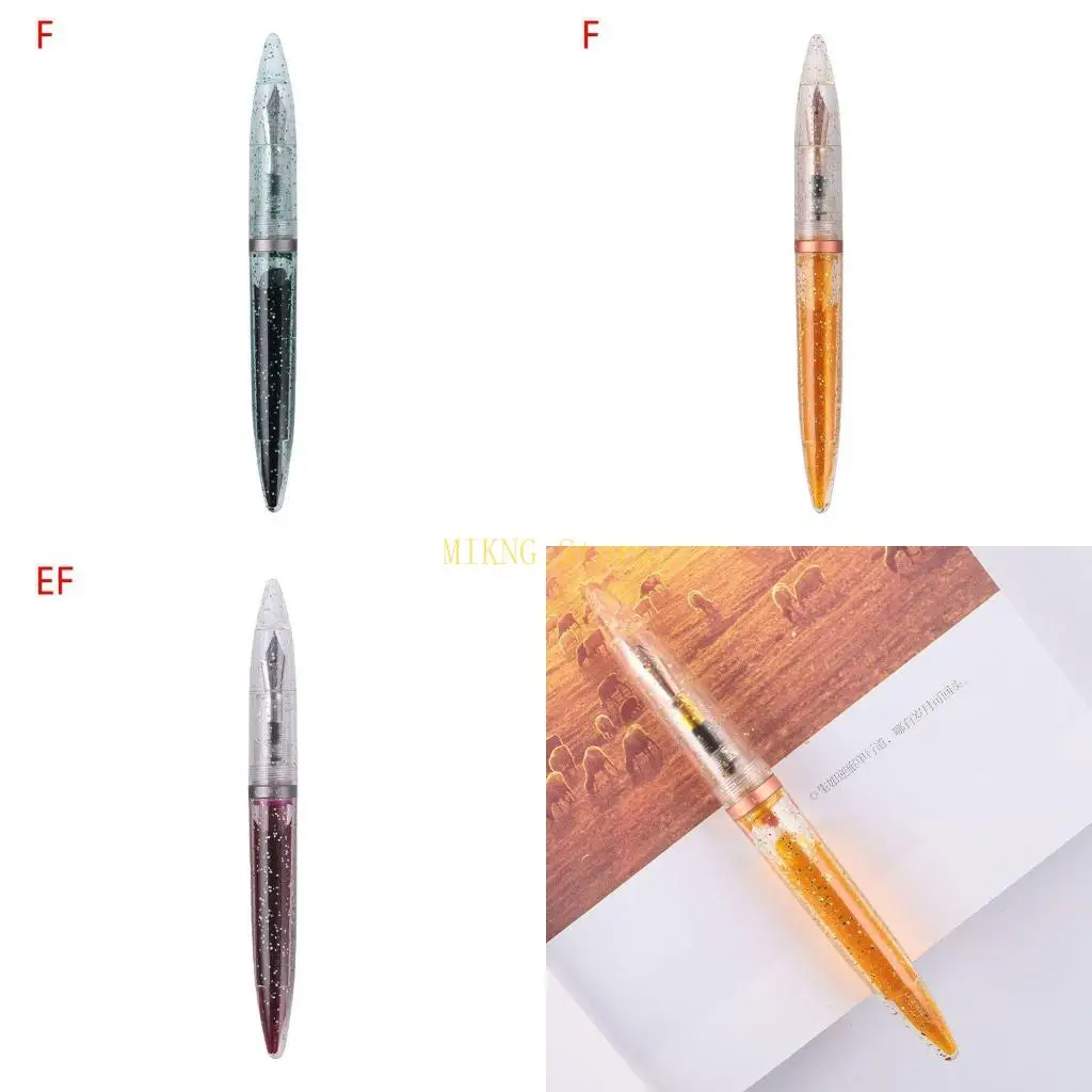 

Прозрачная авторучка 0,38/0,5 мм, тонкое перо для каллиграфии, бизнес-студенческие школьные принадлежности, инструмент для