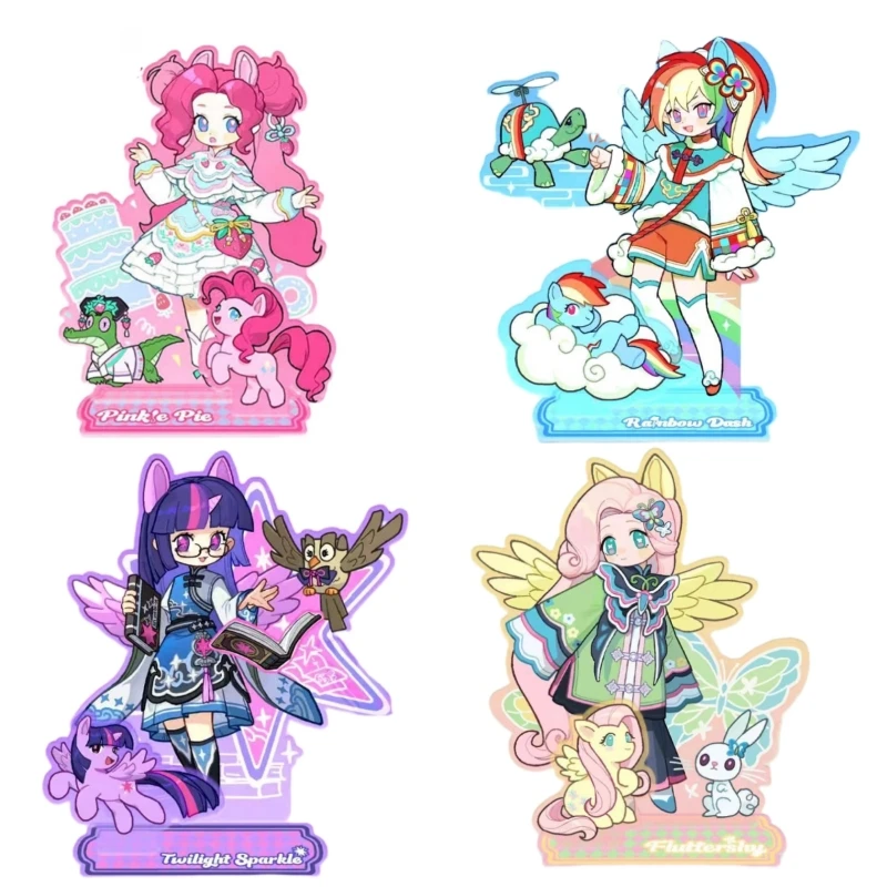 10Cm Anime My Little Pony Acrylic Stand Cartoon Cute Student Creative Portable Desktop Ornament Model Toy Kawaii Kids Gifts