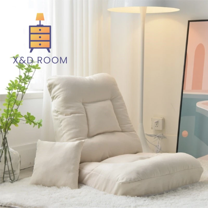 X&D Folding Exquisite Lazy Sofa PP Cotton Compact And Easy To Store Tatami Single Bedroom Casual Foldable Sofa Bed Tofu Chairs