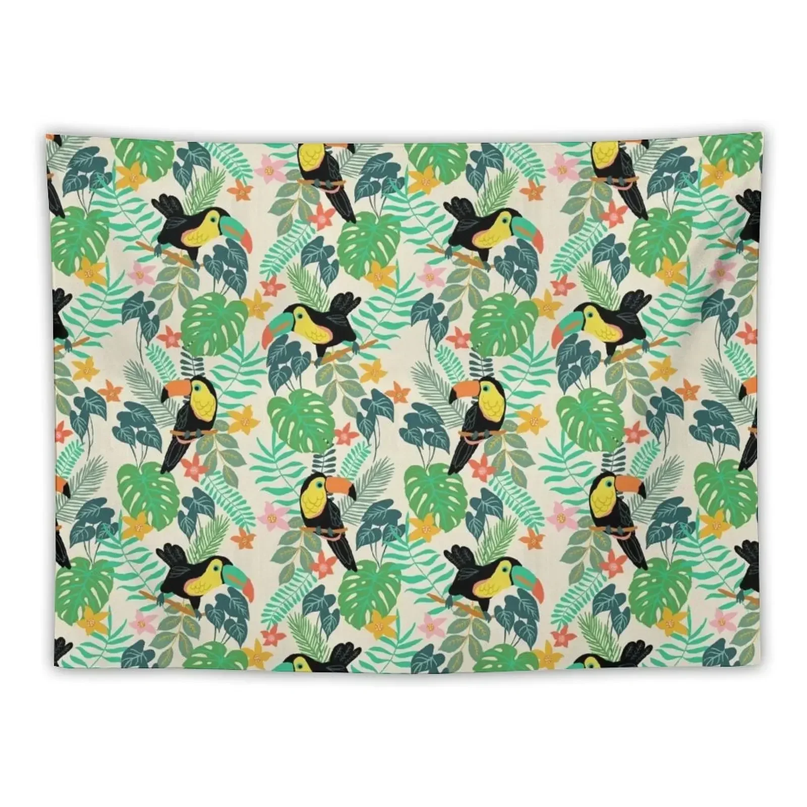 Toucan Island Tapestry Cute Room Decor Carpet Wall Wall Hanging Decor Outdoor Decoration Tapestry