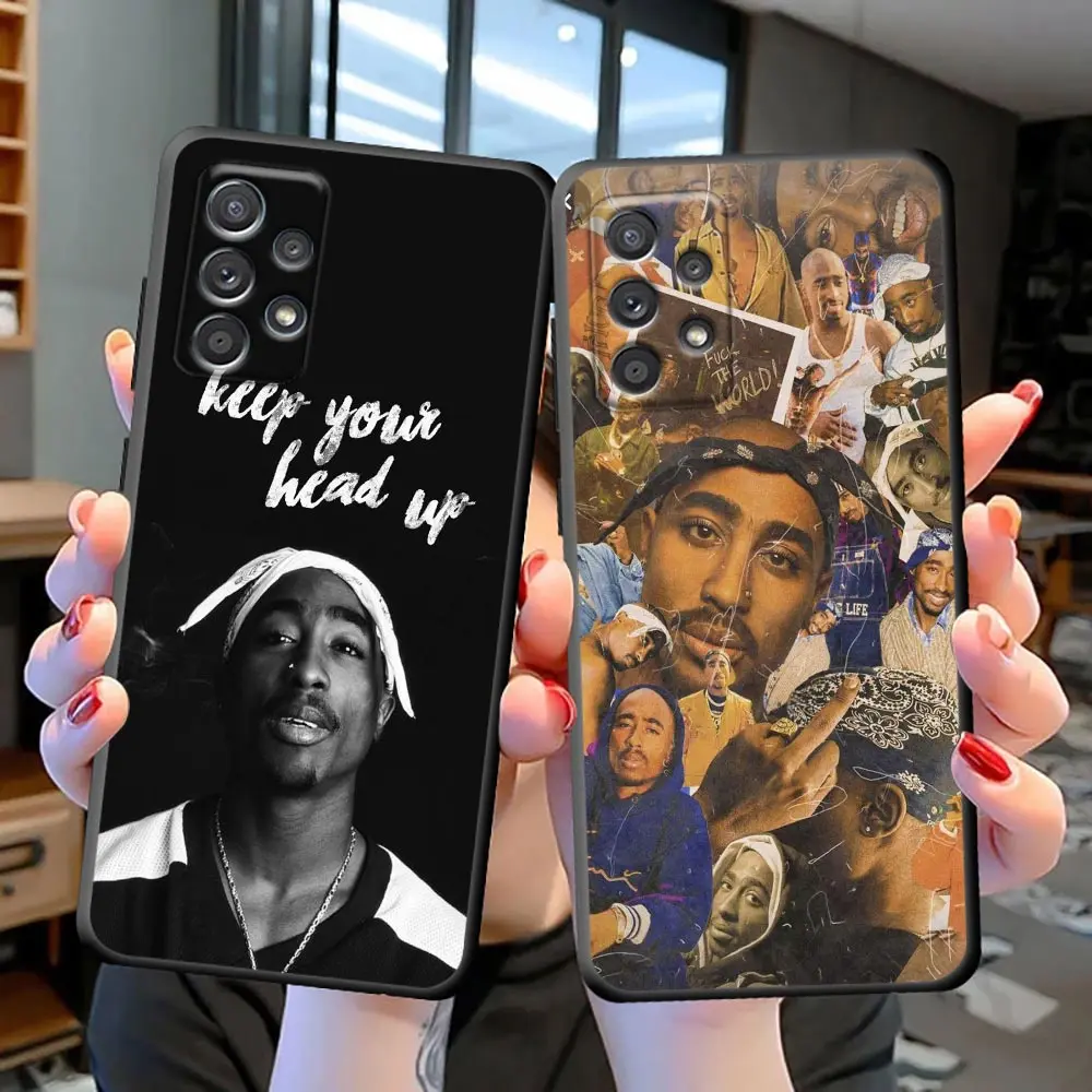 Rap Singer Tupac Shakur Galaxy S23 Ultra Case For Samsung S23 S22 S21 S20 Ultra Cases FE S10 S10E LITE S9 Plus Cqoue Black Cover