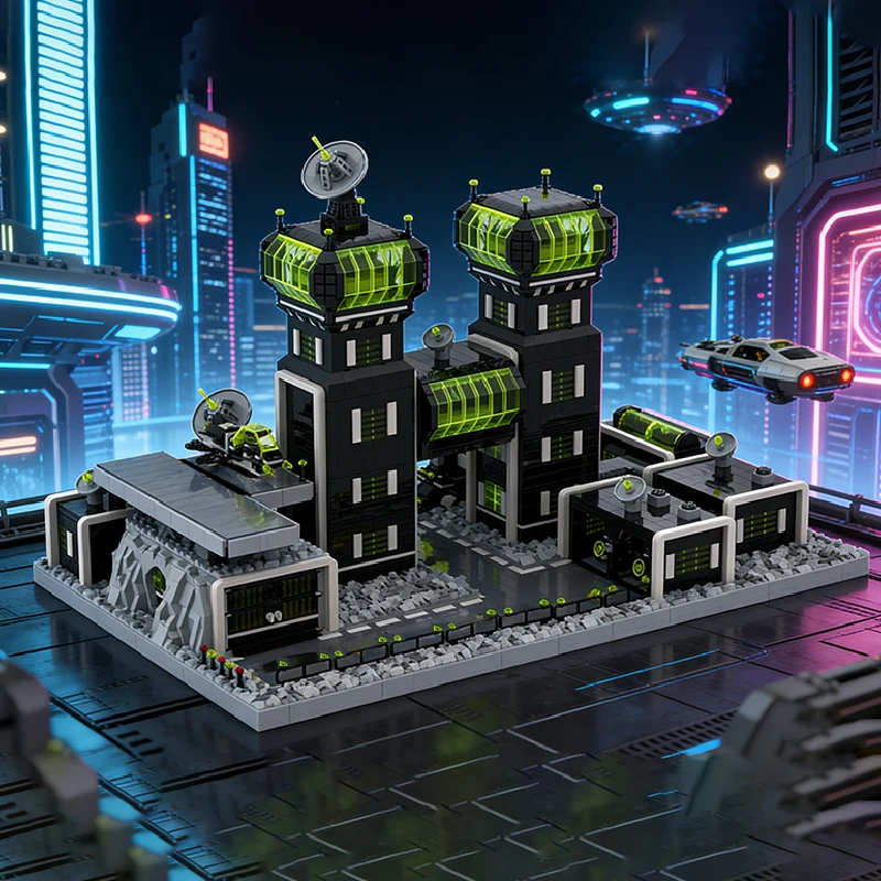 8139 PCS Star Fighting Wasteland - Style Space Base MOC Customize Modular Building Block Creative Design DIY Toy Christmas Gift