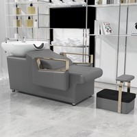 Luxury Ergonomic Shampoo Bed Massage Nordic Delicacy Simple Shampoo Recliner Modern Fashion Cadeira De Barbearia Salon Furniture