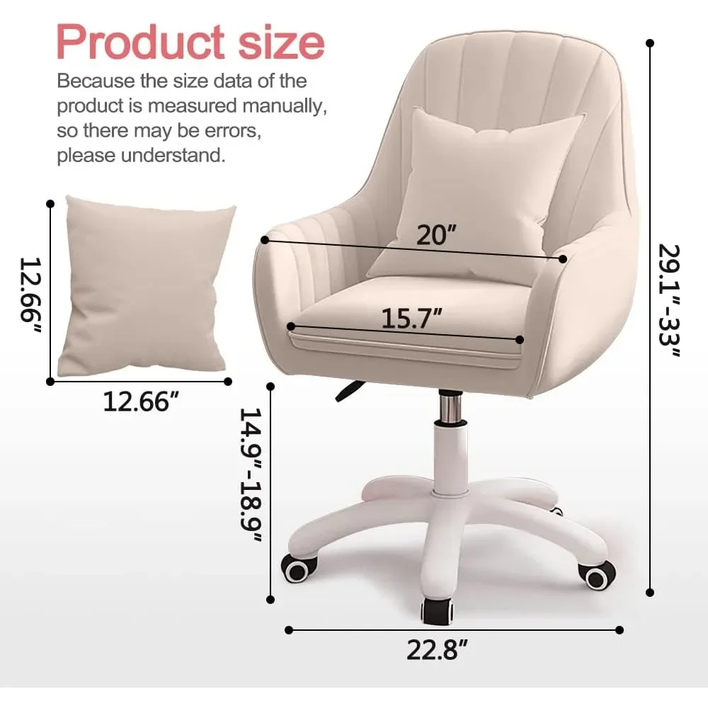 Home Office Chair Computer Chair with Mid-Back Upholstered Modern Tufted Computer Task Chair Swivel Height Adjustable