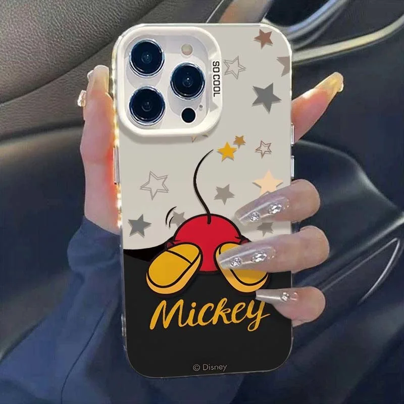 حافظة هاتف ديزني لهاتف آيفون XS MAX XR X 11 12 13mini 14 15plus 16Pro MAX ميكي ماوس Kawaii غطاء حماية ناعم حالات الهاتف #2