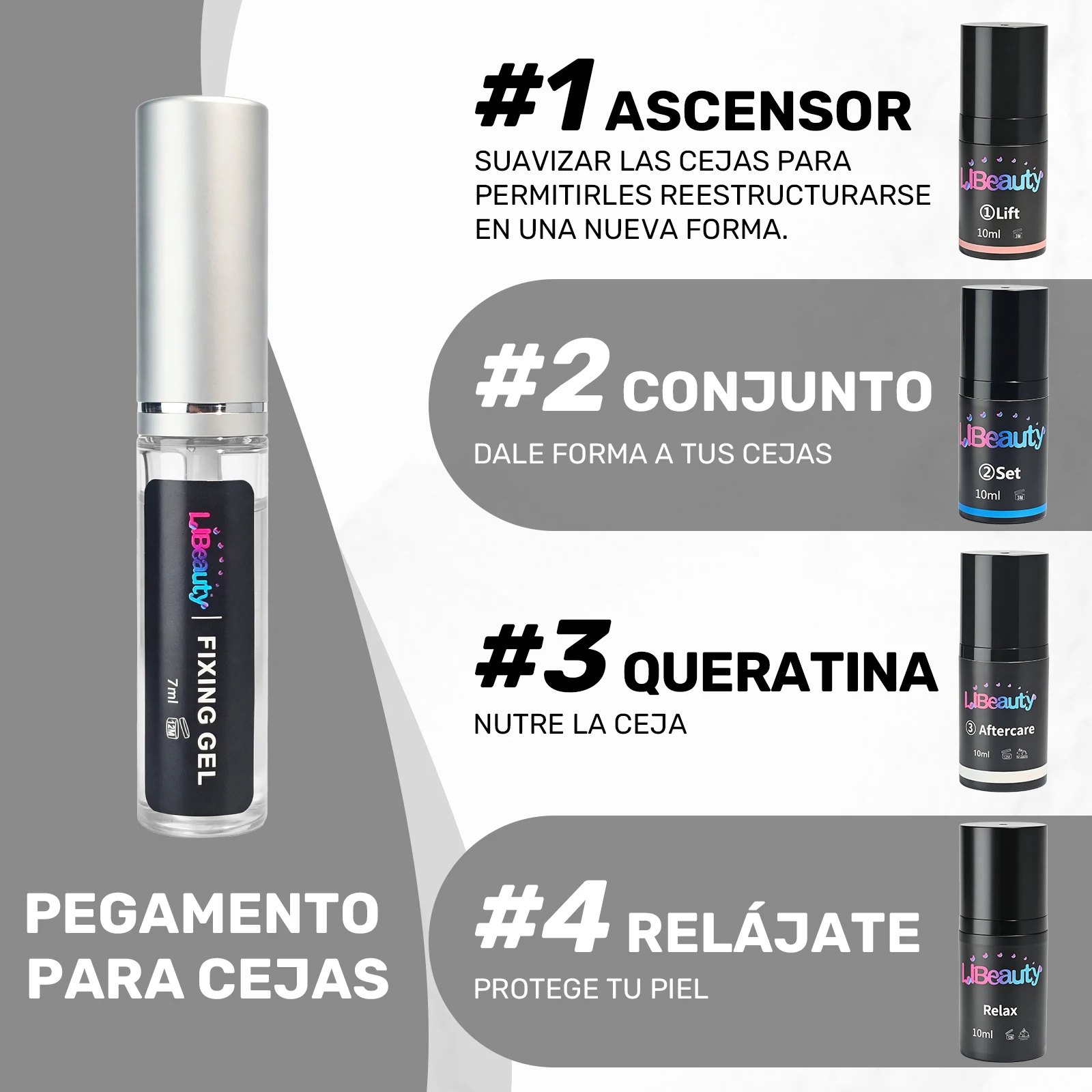 Libeauty 1#2#3#4 Lash Lift Lotion Single Bottle Brow Lamination Perm Cream Keratin Emulsion BrowLifting For Home Use Makeup Tool