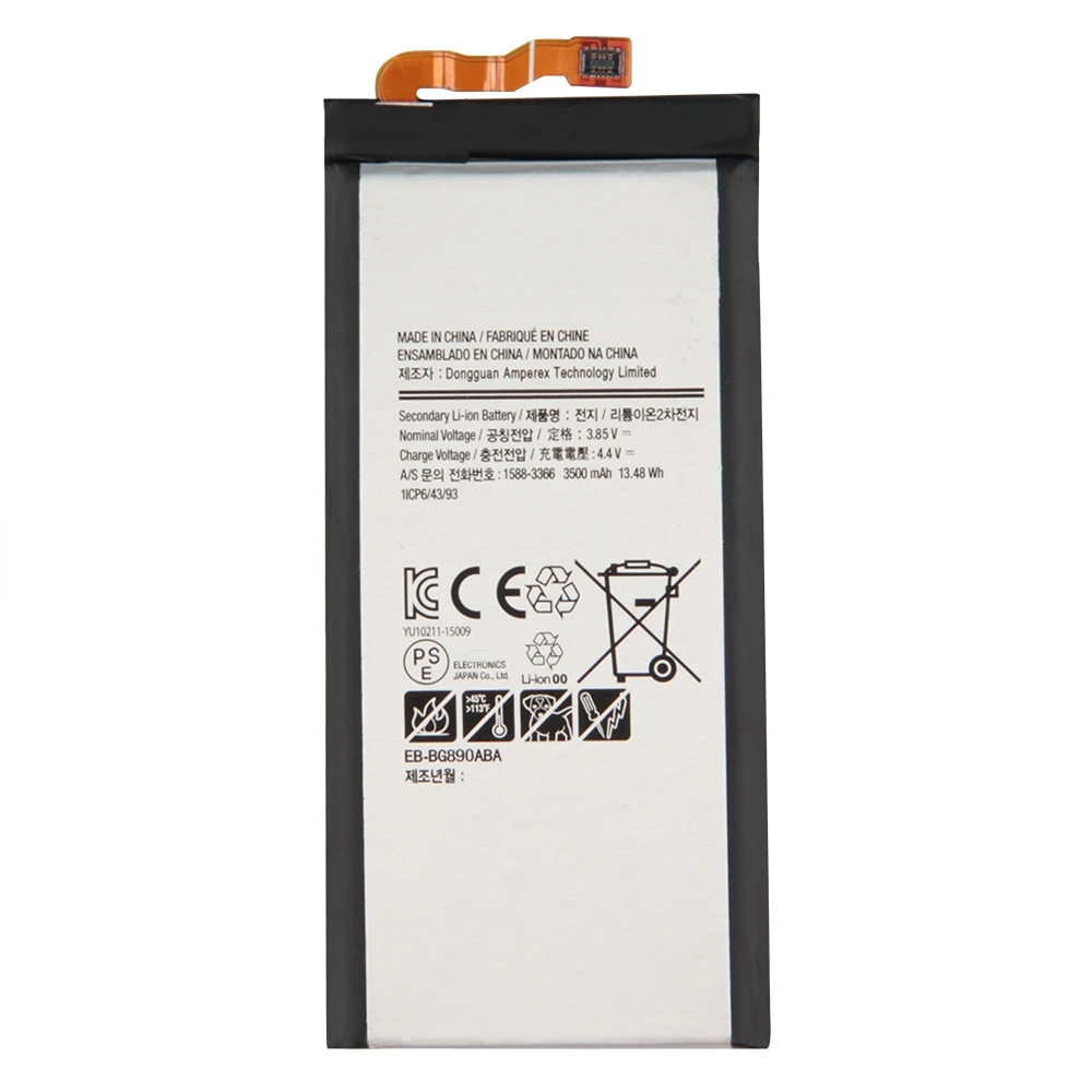 Replacement Battery For Samsung Galaxy G870A G890A S6 Active Rechargeable Phone Battery EB-BG890ABA 3500mAh