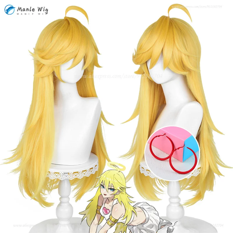 Anime Panty and Stocking with Garterbelt Cosplay Panty Anarchy Cosplay Wig 75cm Golden Panty Wig Heat Resistant Stocking Wigs