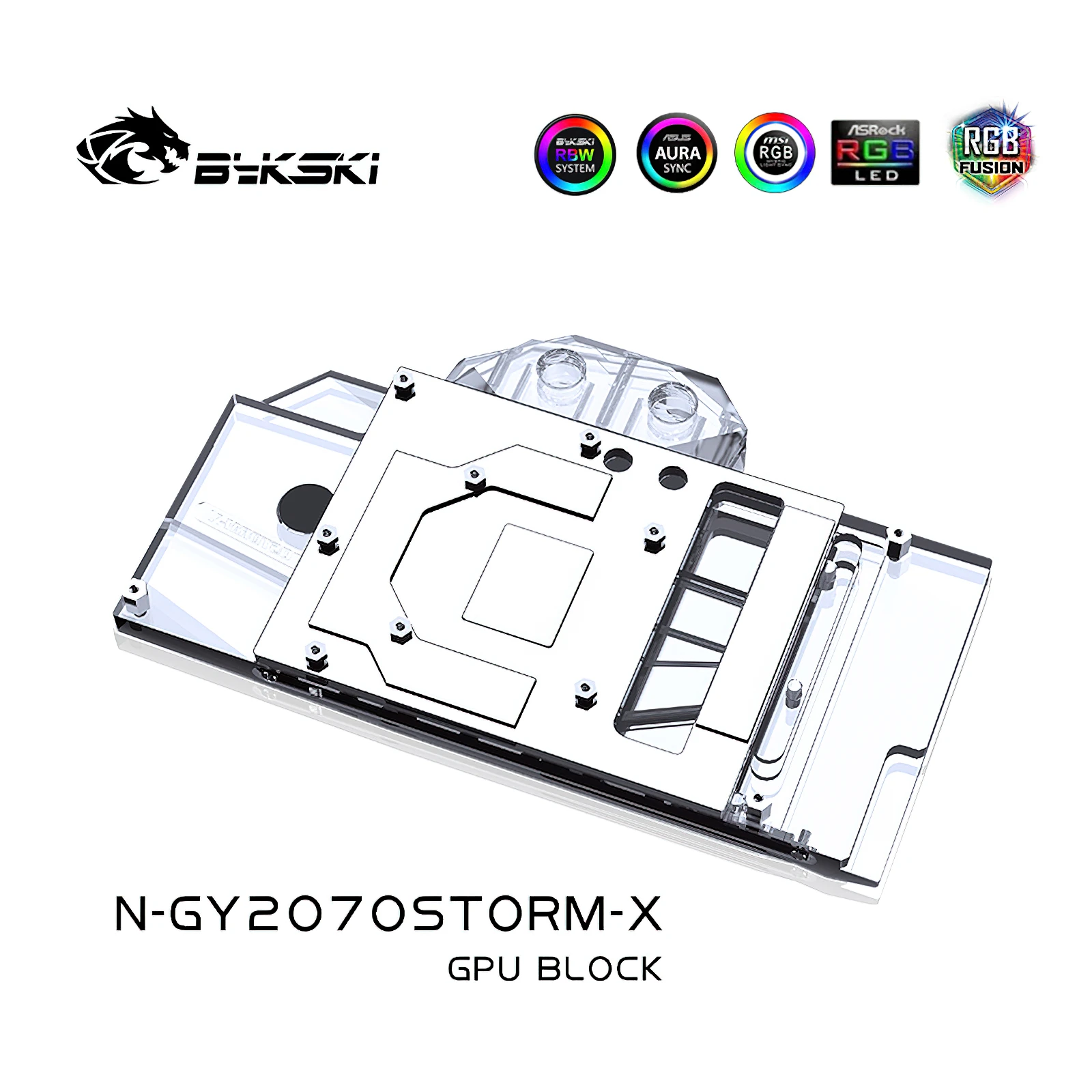Bykski Full Cover RGB GPU Water Cooling Block for Galax RTX2070 2060 N-GY2070STORM-X
