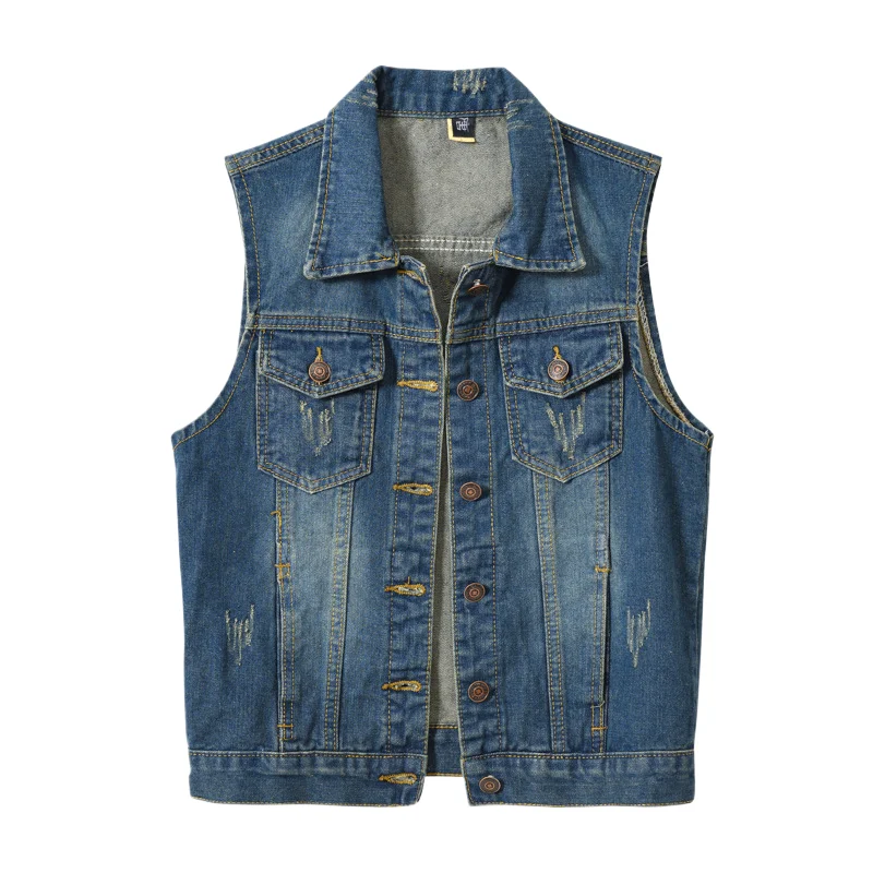 

Korean-style Trendy Denim Vest,Spring and Autumn New Slim-fitting Waistcoat for Women, Fresh and Sweet Style Casual Denim