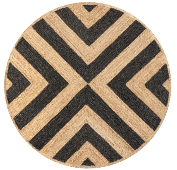 Rug 100% Natural Jute & Cotton Braided Reversible Rug Round Area Modern Carpet Bedroom Area Rug