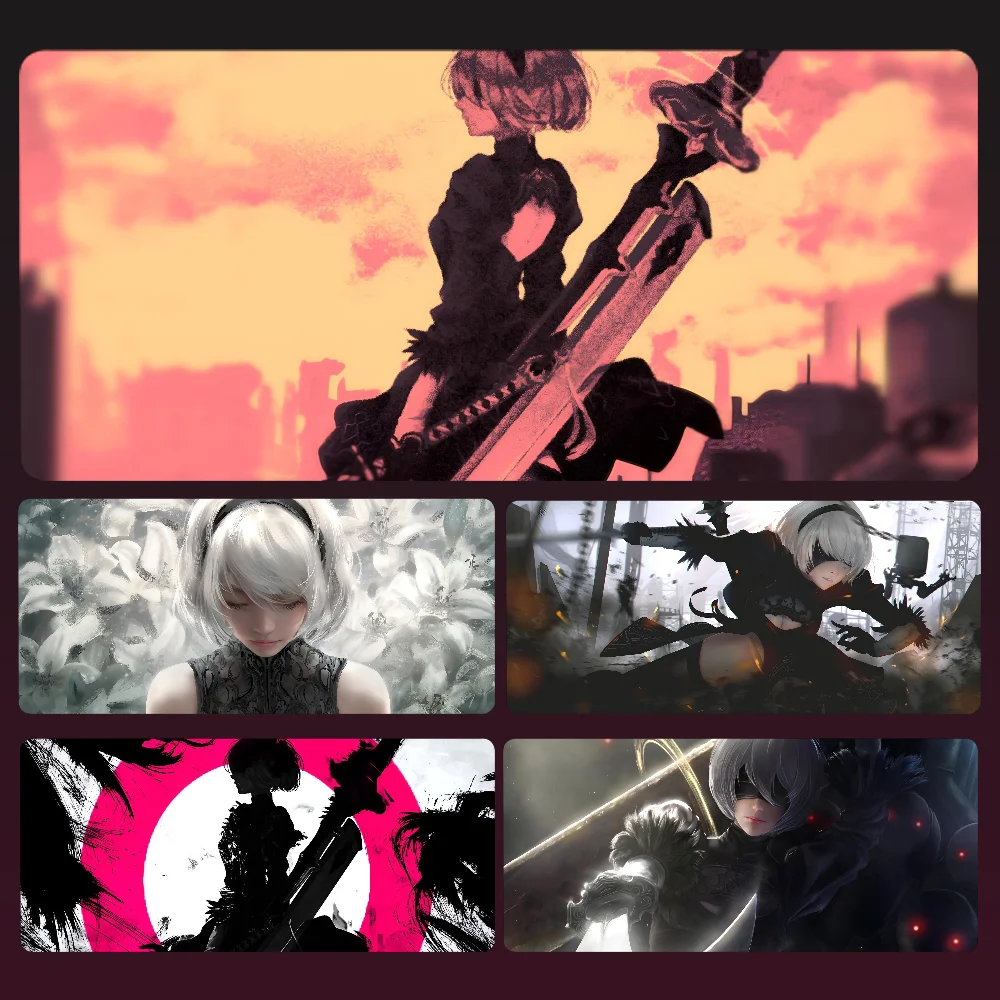 

Game NieR Automata Mousepad Mouse Mat Desk Mat With Pad Gaming Accessories Prime Gaming XXL Keyboard Pad