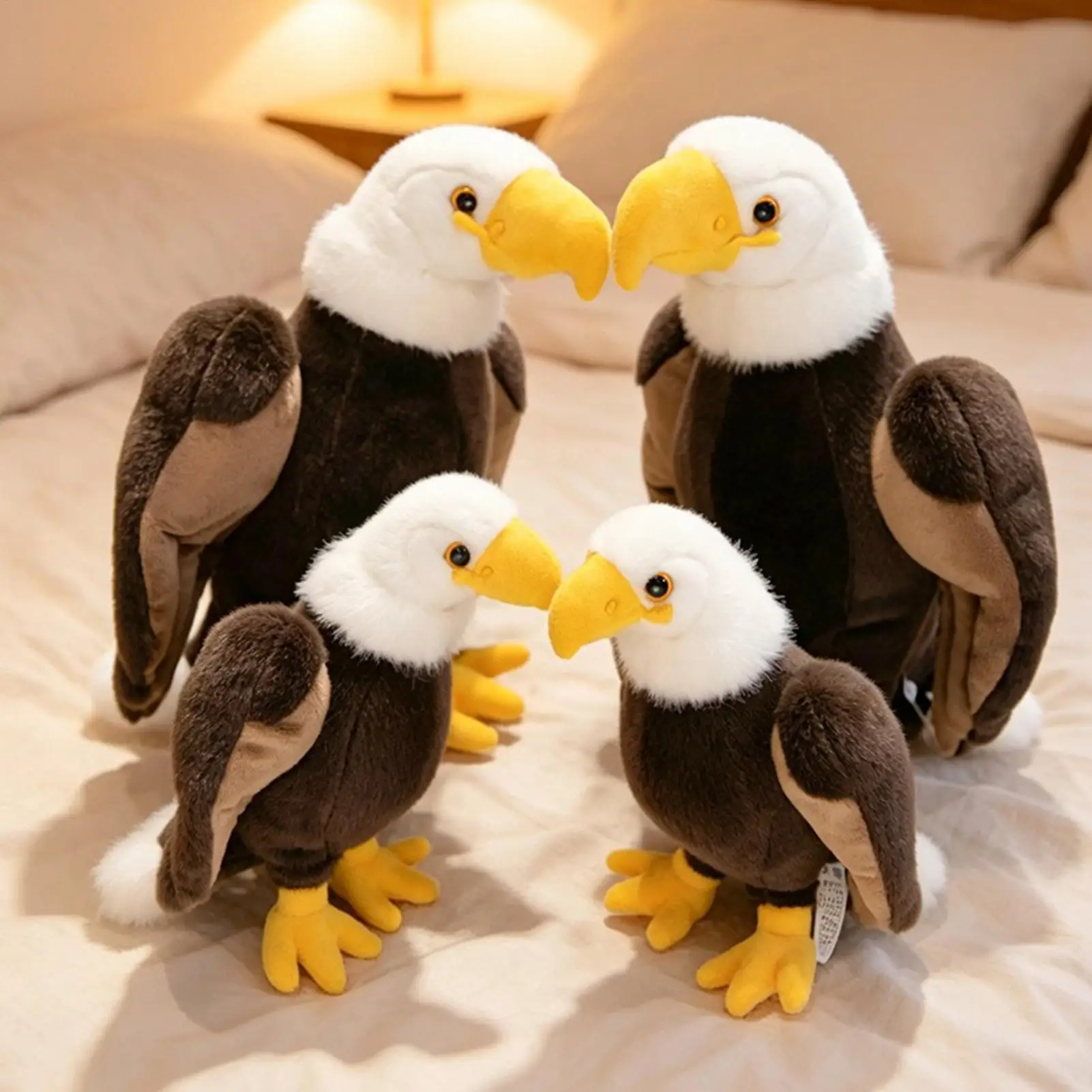 

35cm Simulation Cute Eagle Plush Doll Pillow Soft Huge Flying Wings Bird Stuffed Animal Home Decoration Gift For Children