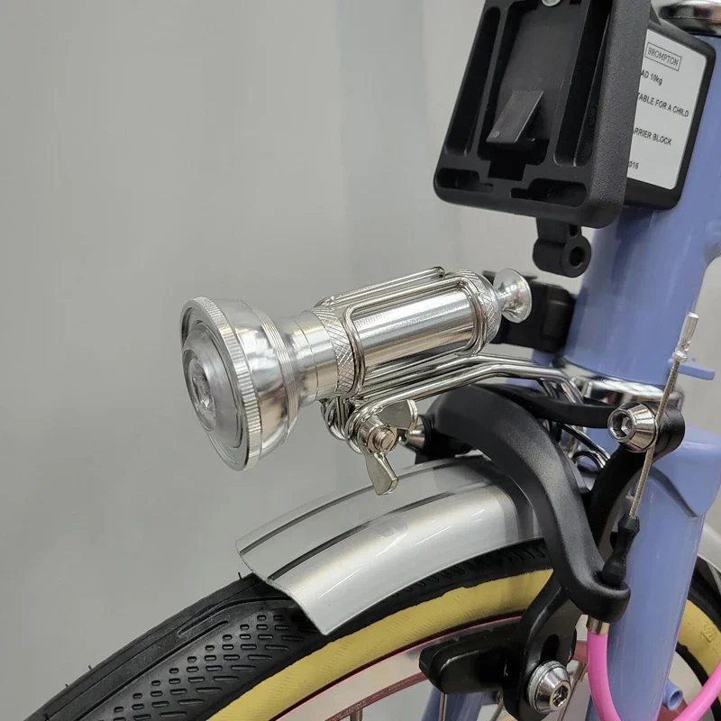 Applicabile agli accessori per biciclette pieghevoli in tessuto piccolo Brompton, luci di guida notturne, fari retrò modificati