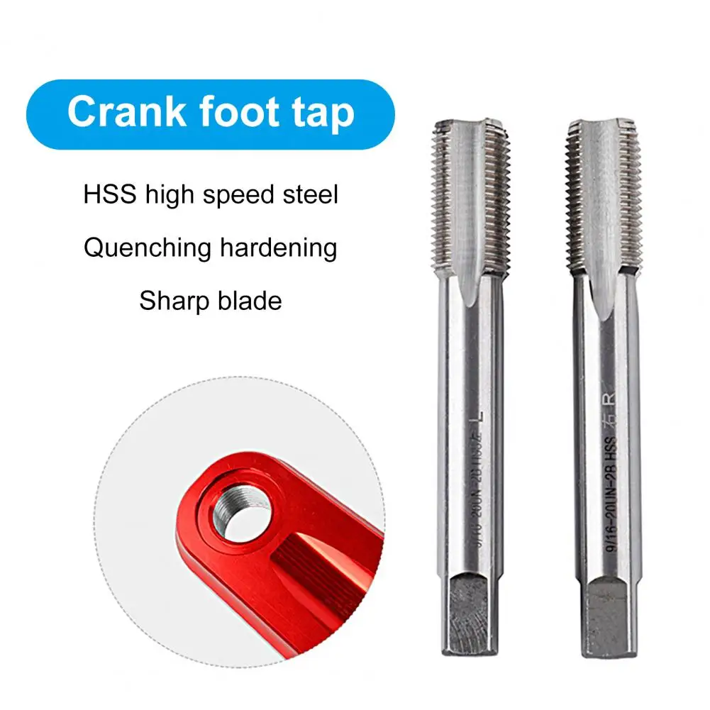 9/16 Inch Bike Crank Pedal Tap Bicycle Cycling Universal Pedal Taps MTB Road Bike Pedal Thread Tapping Tool Repair Drill Bits